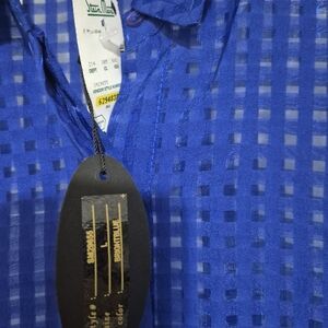 Cupio Blue Sheer Blouse